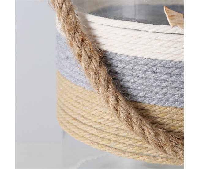 Lanterna decorativa de vidro STRIPS sortida Multicor