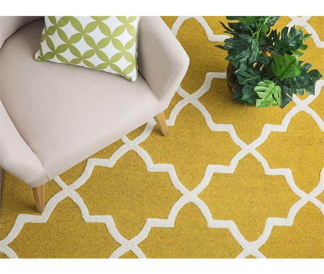 Beliani Pelos curtos SILVAN 160x230 Amarelo