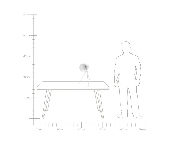 Beliani Lámpara de mesa TAMEGA Branco