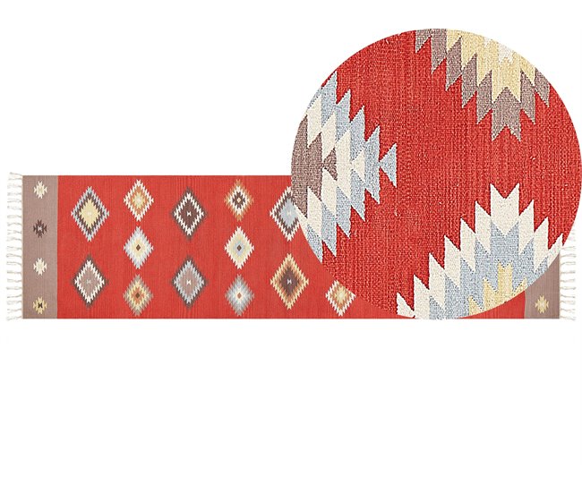 Beliani Kilim LORUT 80x300 Multicor