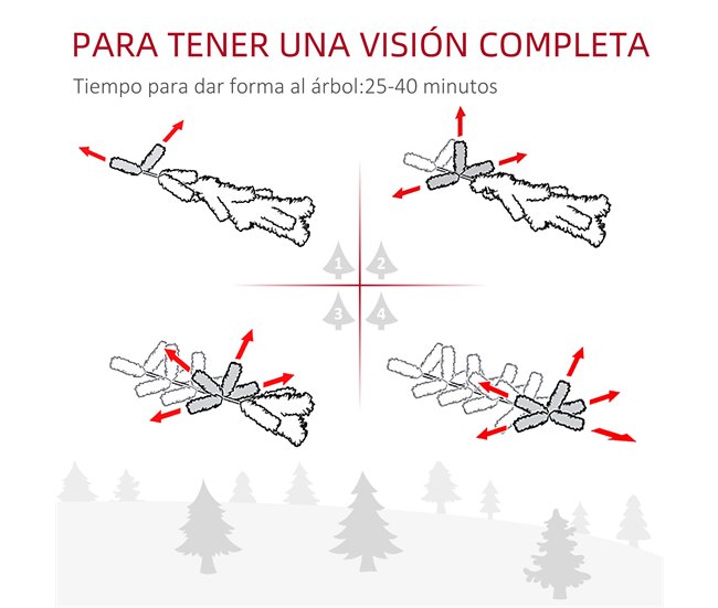 Árvore de Natal PVC e Aço HOMCOM, casa - natal Verde