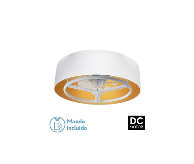  Ventilador de tecto metálico Série Anuska Branco