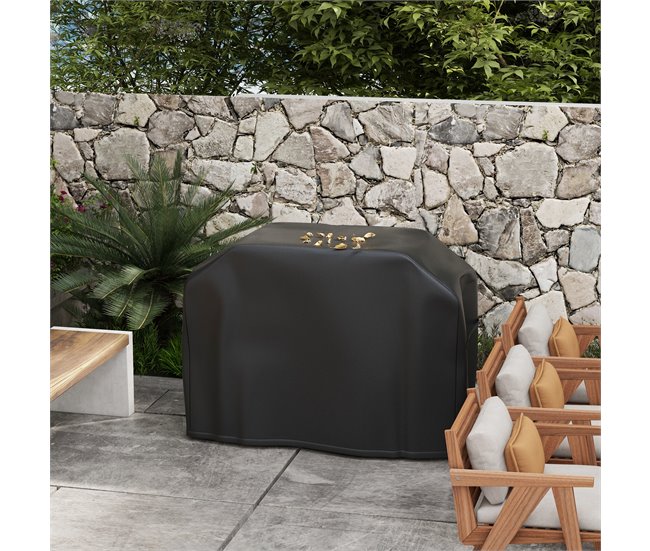 Capa Protetora para Barbecue Tecido Oxford Outsunny Preto
