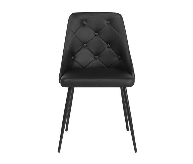 Beliani Silla de comedor VALERIE Preto