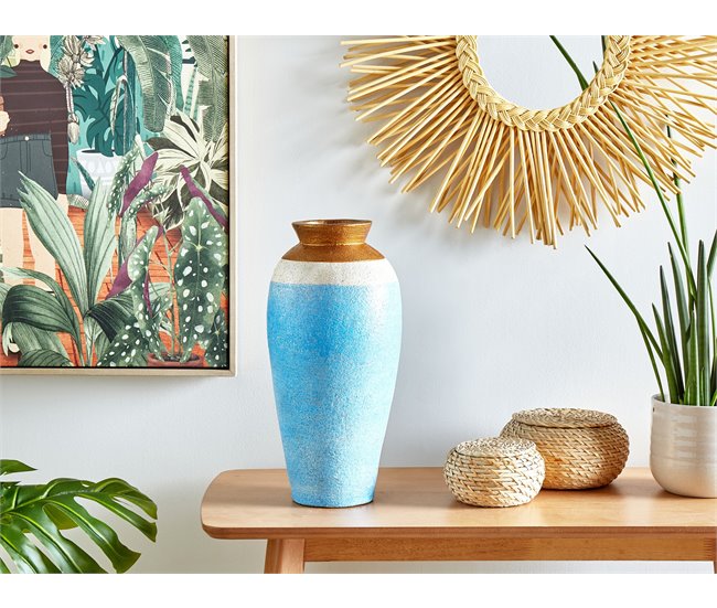 Beliani Jarro decorativo PLATEJE Azul