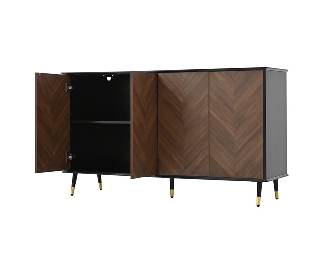 Aparadores Preto/ Madeira