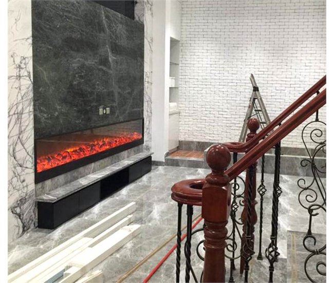 Chaminé CAMINETTO ETNA de 3 metros de potência com 1500W, Preto Preto
