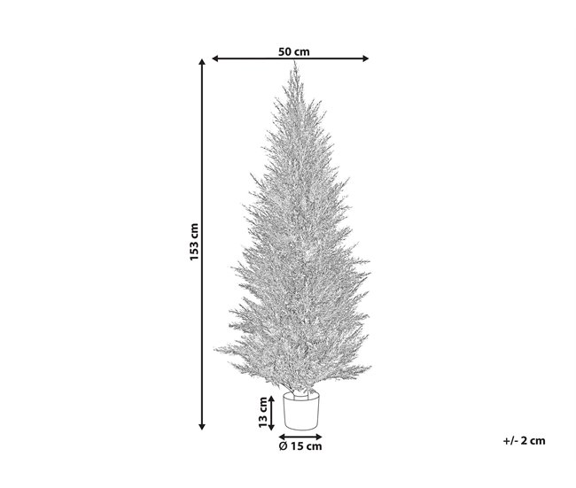 Beliani Planta artificial CEDAR TREE Verde