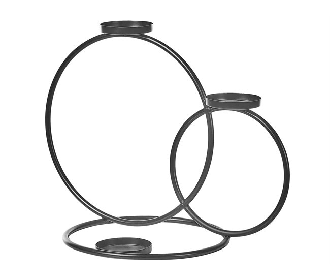 Beliani Candelabro CAKUNG Preto