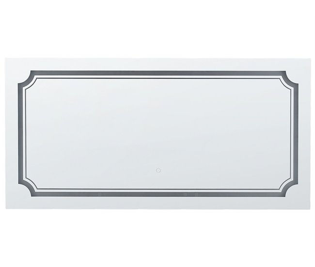 Beliani Espejo de baño ARROMACHNES Cinza