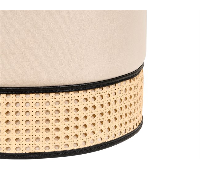 Beliani Pufe YANKTON Creme