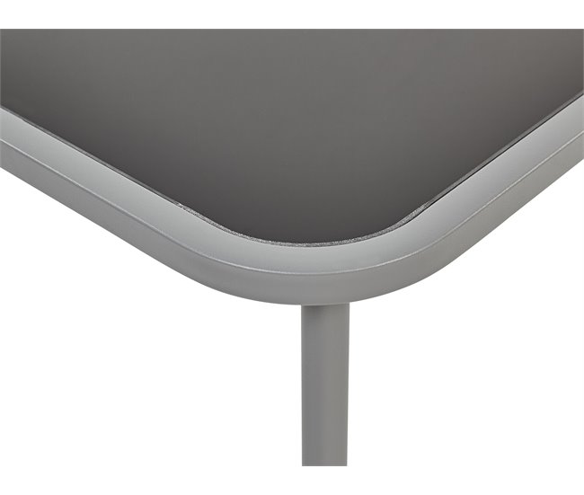 Beliani Conjunto lounge Aço BARREA Cinza