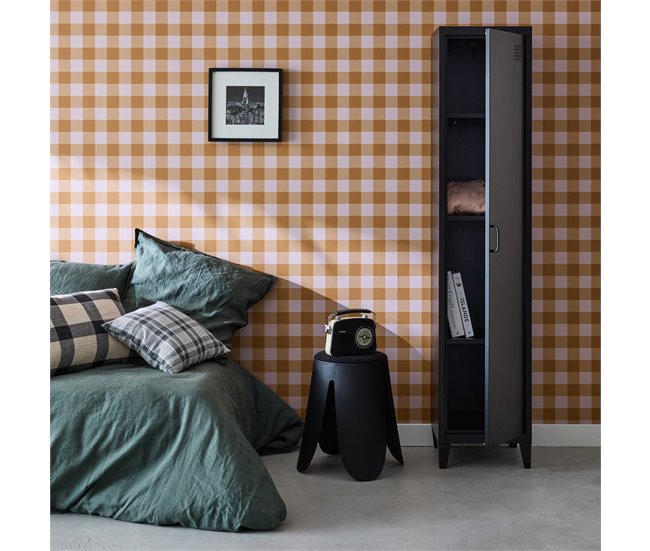 Guarda-roupa quarto industrial, 4 espaços de armazenamento 38 Azul