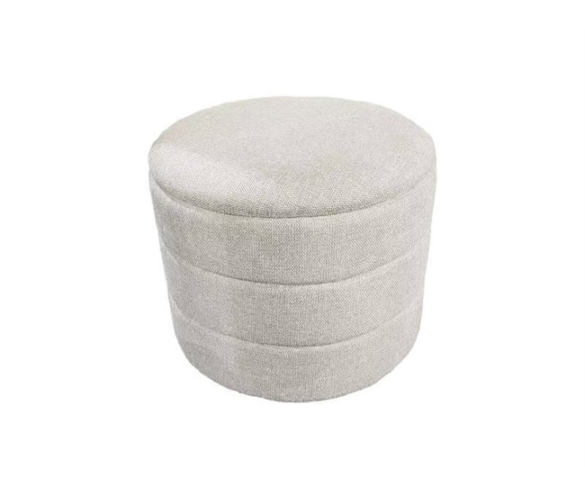 Puff redondo EVAN 45x36cm cor bege Bege