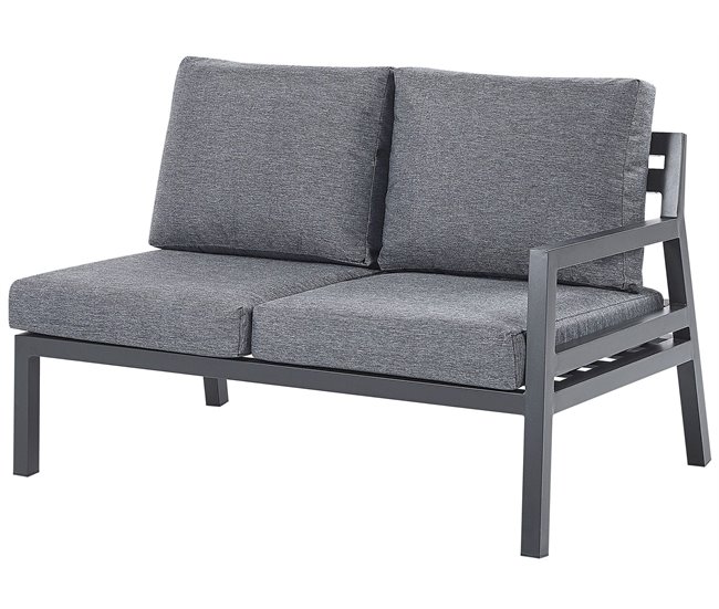 Beliani Conjunto lounge VIZZINI Cinza Escuro