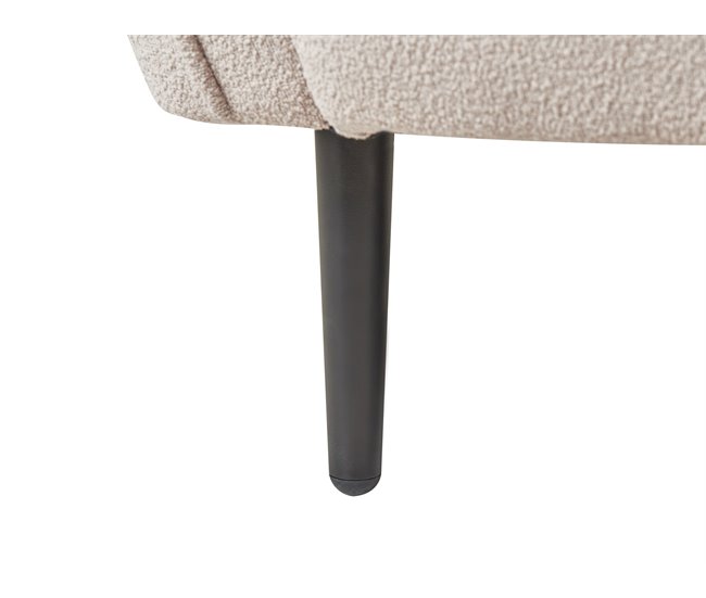 Beliani Chaise longue Bouclé CHEVANNES Bege