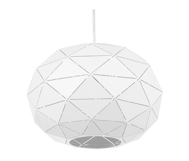 Beliani Candeeiro de tecto REWA Branco