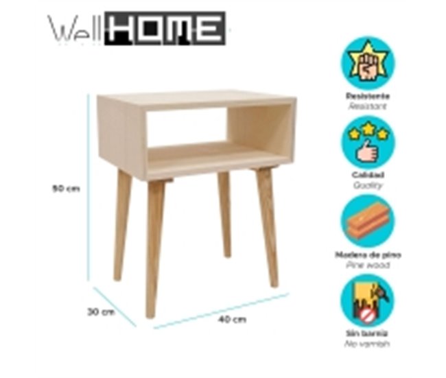 WELL HOME - Mesa de mercúrio SEM verniz Castanho