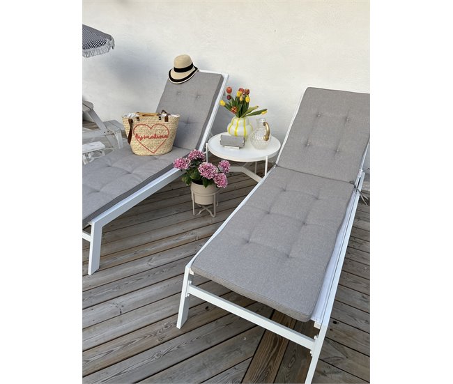 Beliani Cadeira lounge/relax CATANIA Branco