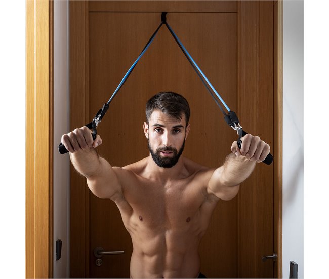 Conjunto de Elásticos de Resistência com Acessórios e Guia de Exercícios Multicor