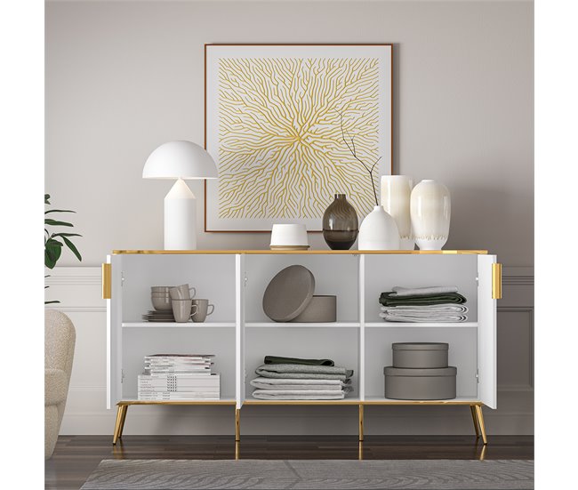 Aparador de 3 portas Zora Branco