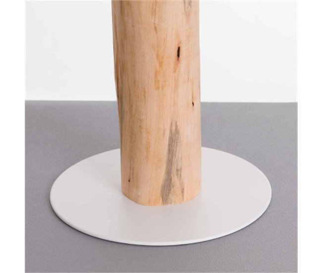 Candeeiro de mesa Pristino O91 Natural/ Branco