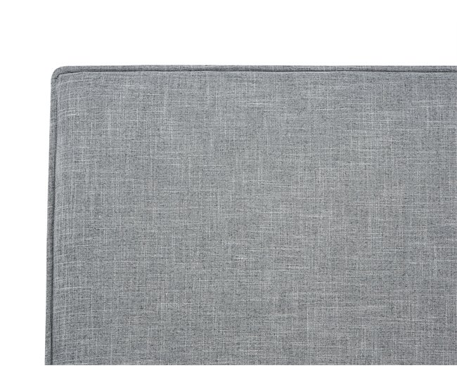 Beliani Cama com estrado Poliéster SENNEZ 175x216 Cinza Claro