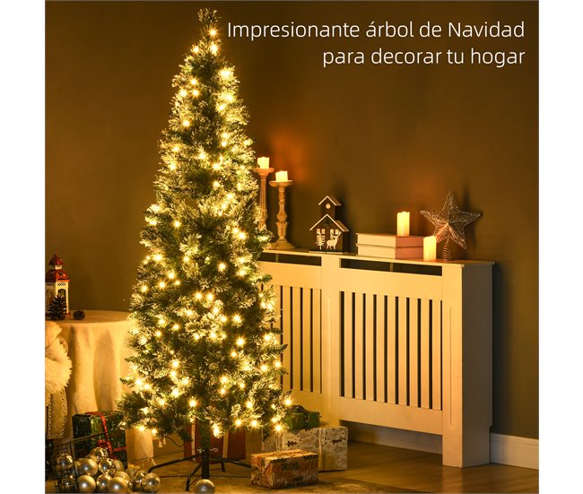 Árvore de Natal Plastico e Aço HOMCOM, casa - natal Verde