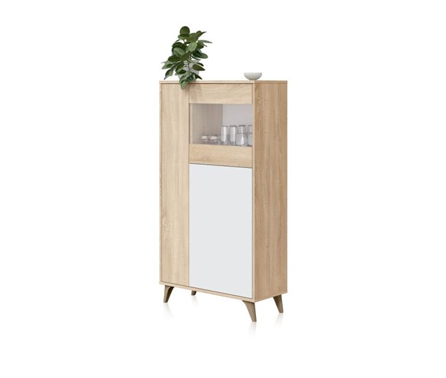Vitrina Lira Natural/ Branco