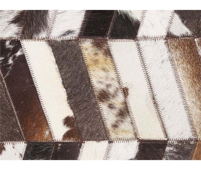 Beliani Patchwork AKYELE 140x200 Branco/ Bege