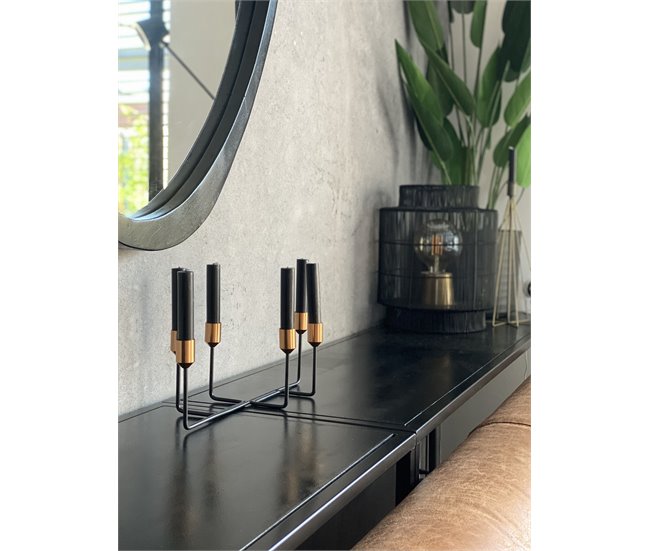 Beliani Candelabro BANGKA Preto