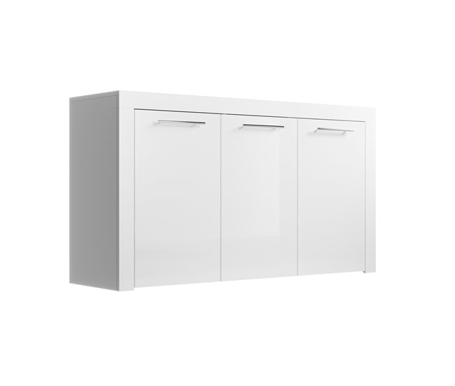 Aparador Sala de estar e jantar 3 portas Nelia Muebles Bonitos 144 Branco