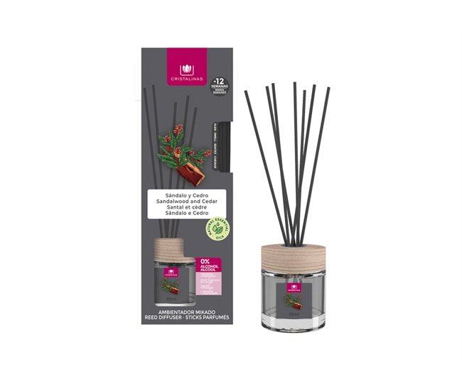Ambientador para a casa mikado SÁNDALO y CEDRO 85 ml Preto