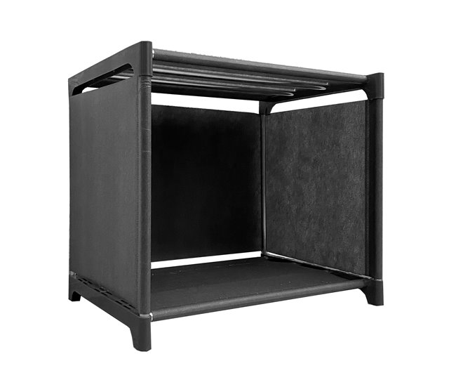 Prateleira de Organização 2 Pisos PVC e Tecido Nyana Home 31x41x29 cm 41 Preto