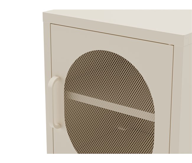Mesa de cabeceira DIORA 60x40x35cm 1 porta Creme