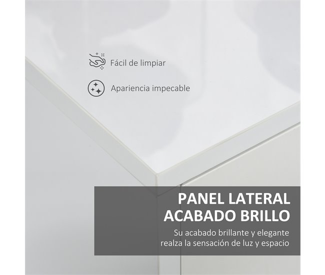 Aparador Sala de Estar Melamina de Madeira HOMCOM 117 Cru