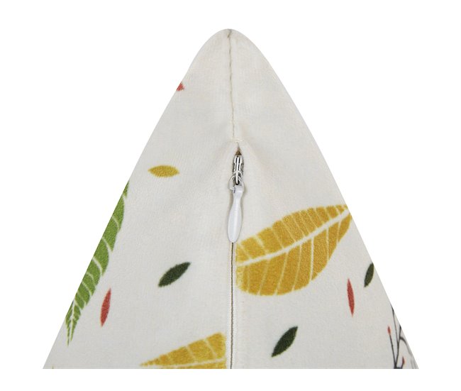Beliani Almofada decorativa MULLEIN Branco/ Bege