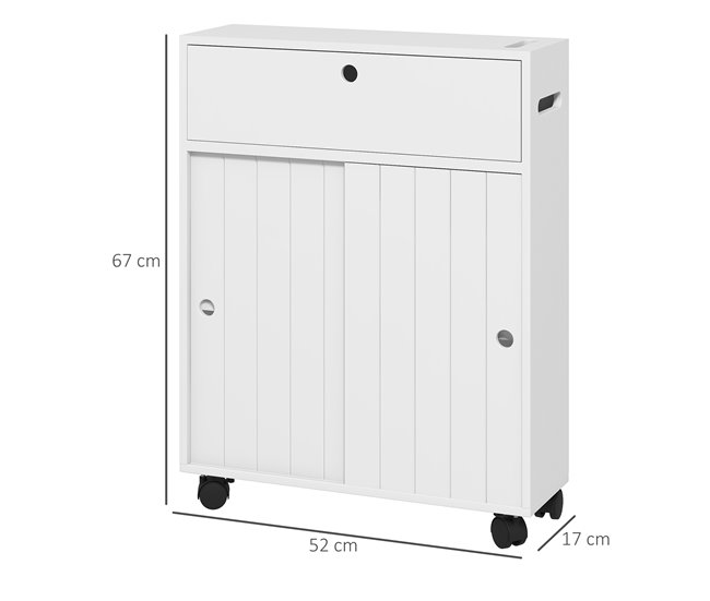 Armário Auxiliar Casa de Banho MDF kleankin, casa - casa de banho Branco