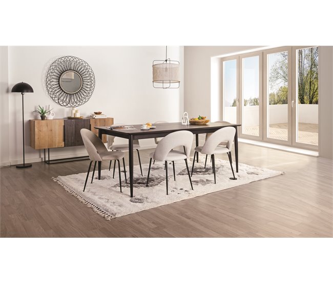 Mesa de jantar extensível OLYMPIA castanha Castanho