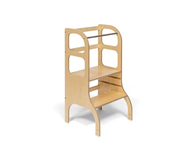 Torre de aprendizagem montessori ajustável em altura step up
