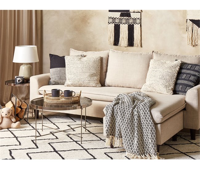 Beliani Almofada decorativa HOWEA Bege