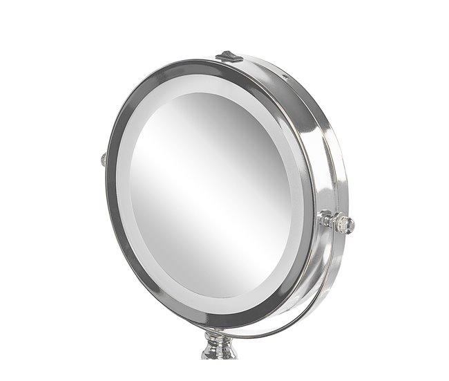 Beliani Espelho de maquilhagem CLAIRA 18x18 Cinza