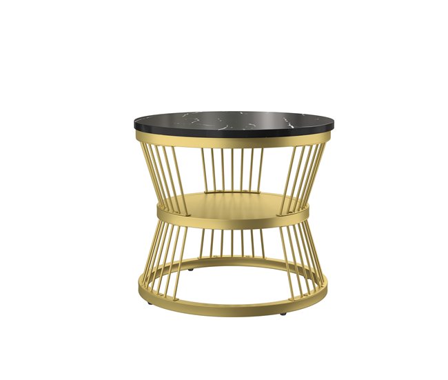 Conjunto de duas peças, mesa de centro, mesa lateral 70x70 Branco