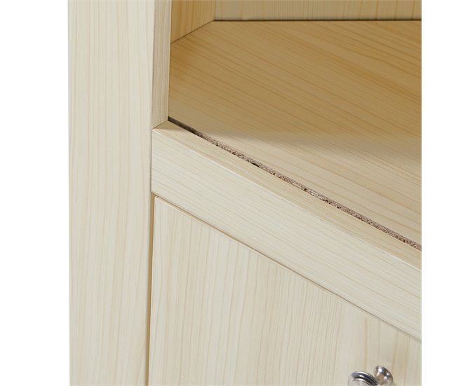 Prateleira de canto Eura com portas de aglomerado [en.casa] Carvalho