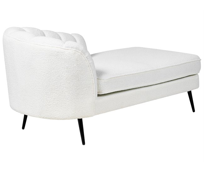 Beliani Chaise longue Bouclé ALLIER Bege