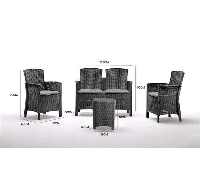 Armário exterior em PVC Antracite