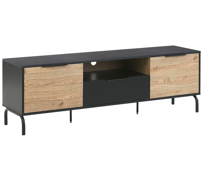 Beliani Mesa de TV ARKLEY 160 Preto