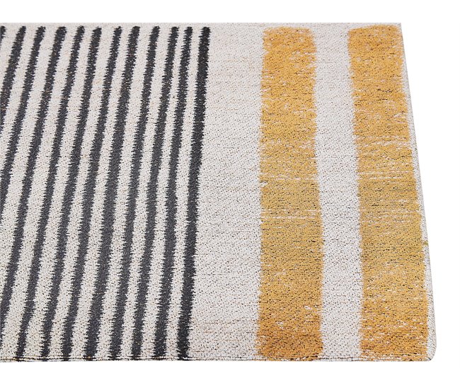 Beliani De tejido plano KATRA 140x200 Amarelo