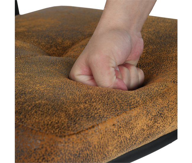 MEUBLES COSY Conjunto 4 Cadeiras De Bar Estilo Industrial Castanho