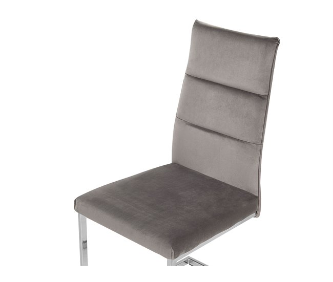 Beliani Silla de comedor ROCKFORD Cinza